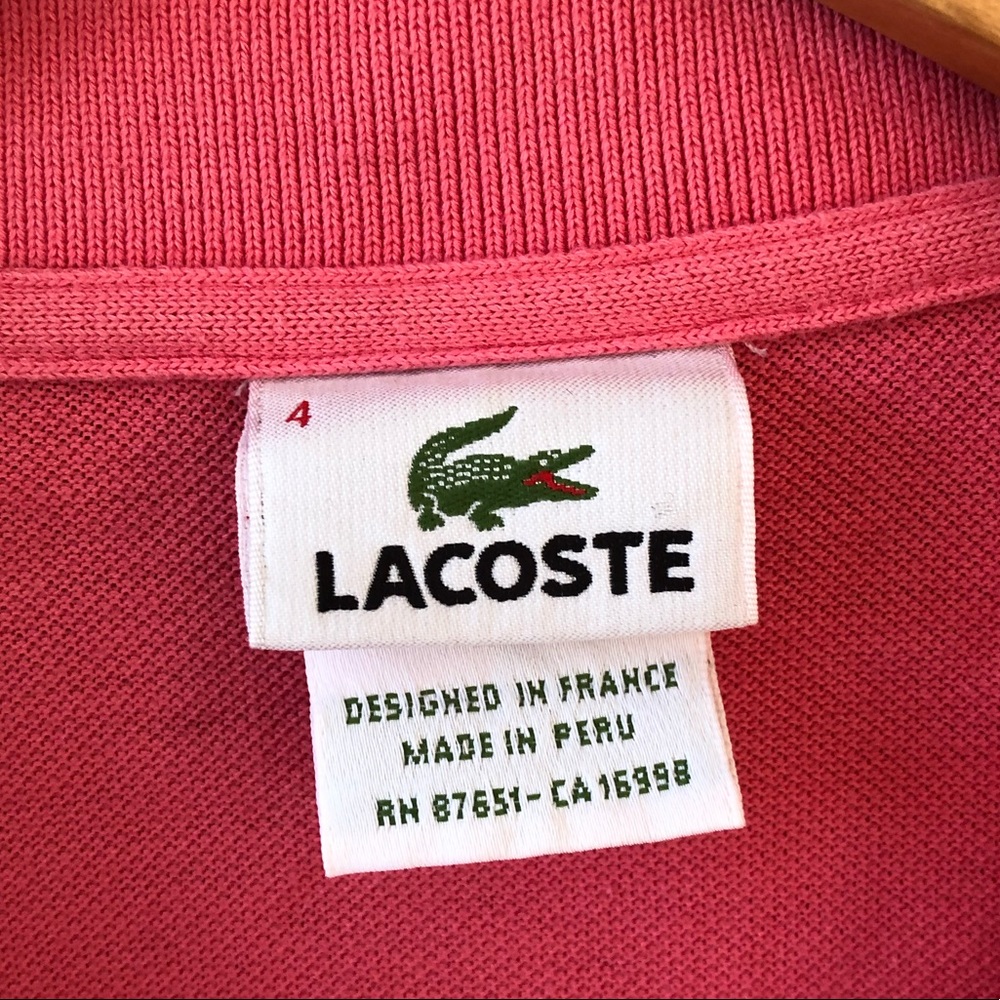 Lacoste men’s polo shirt, size 4 - Picture 3 of 3